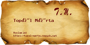 Topál Márta névjegykártya