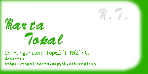 marta topal business card